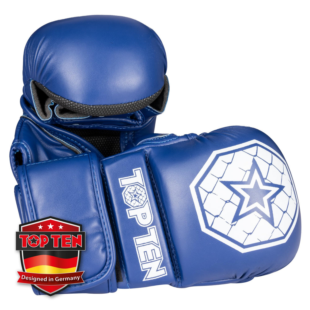 TOP TEN MMA Sparringhandschuhe Contender | MMA Amateur Handschuhe Blau XL, Blau XL