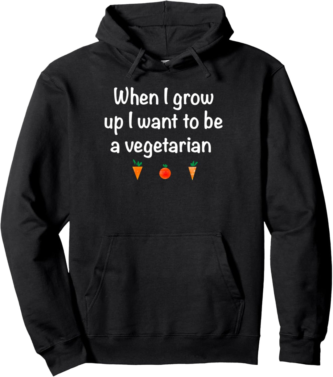 Wenn ich gross bin ich ein vegetarisch süss Pullover Hoodie