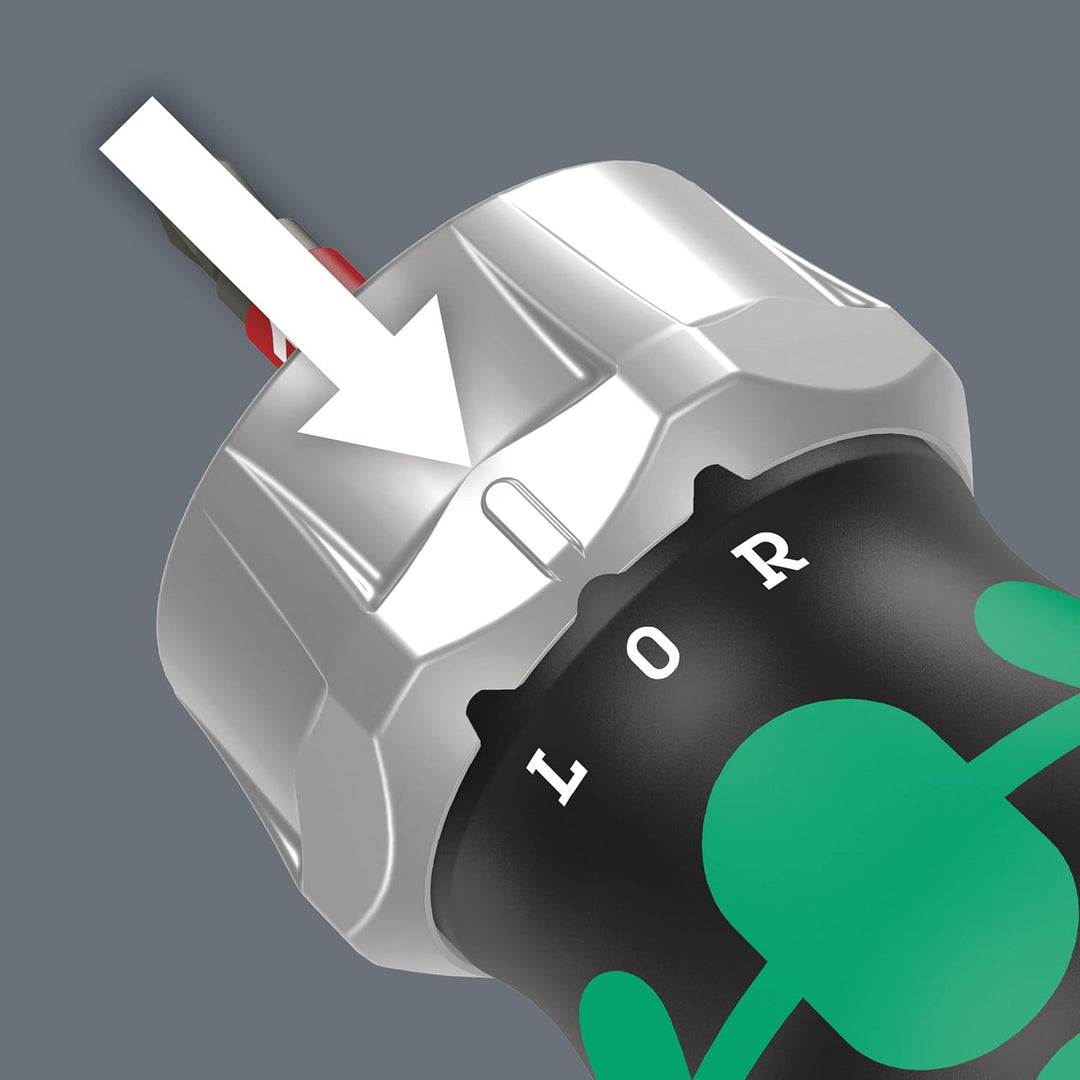 Wera 05008886001 Kraftform Kompakt Stubby Magazin RA 4, Stubby Ratschenschraubendreher mit Bit Magaz
