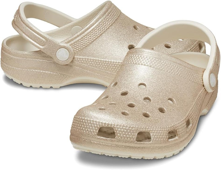 Crocs Unisex-Erwachsene Classic Glitter Clog 37/38 EU Champagner Glitzer, 37/38 EU Champagner Glitze