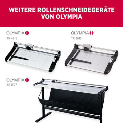 Olympia TR 6712 Profi Papierschneider (DIN A2, 12 Blatt, Schneidelineal, Hochwertiger Stapelschneide