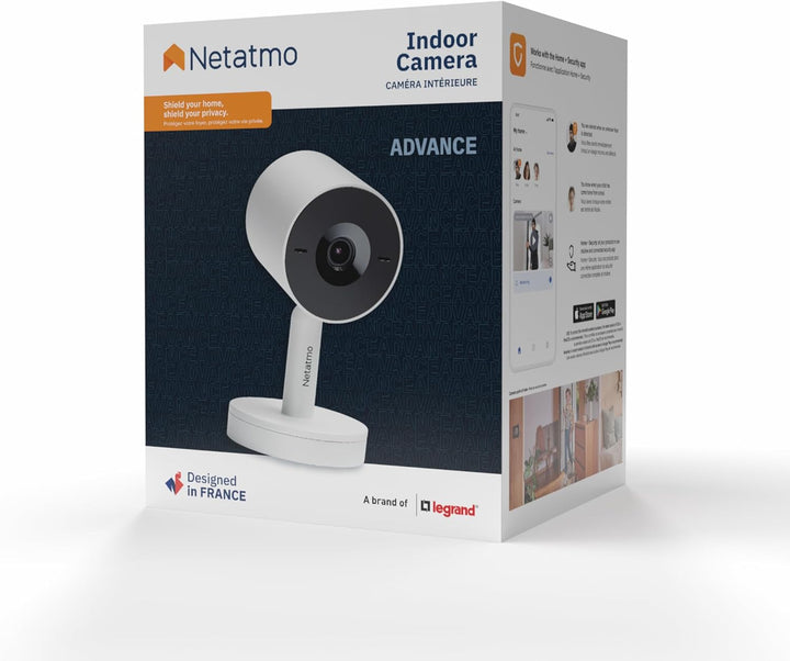 Netatmo Smarte Innenkamera Advance, KI-Optimierte Gesichtserkennung, 2-Wege-Audio, 130° Weitwinkelan