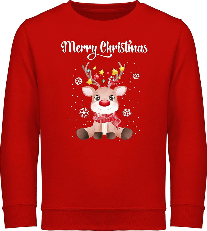 Shirtracer - Sweatshirt Kinder Pullover für Jungen Mädchen - Weihnachten Geschenke - Merry Christmas