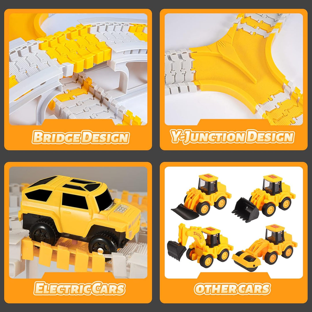 Adeokay Kinderspielzeug ab 2 3 4 5 6 Jahre, Rennbahn Kinder Geschenk 2-6 Jahre Junge Autorennbahn ab