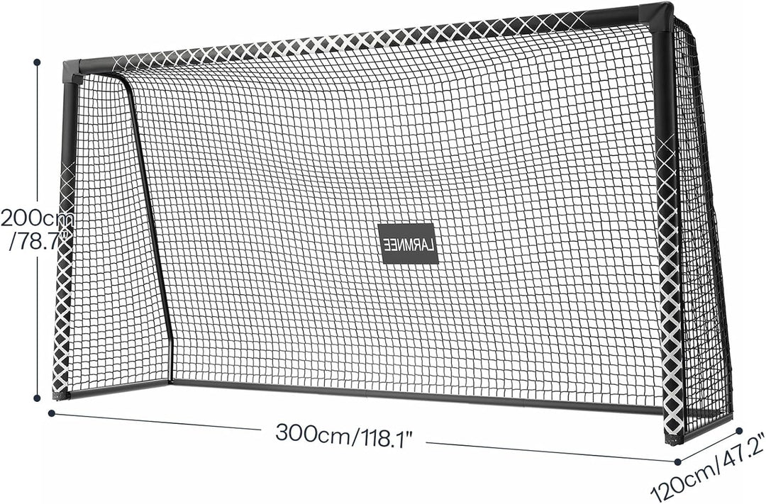 Grosses Fussballtor, PE-Knotennetz, inklusive U-Heringen, Schaumstoffbezug, für Outdoor, Garten, Spi