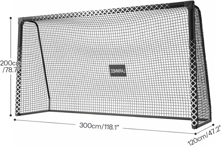 Grosses Fussballtor, PE-Knotennetz, inklusive U-Heringen, Schaumstoffbezug, für Outdoor, Garten, Spi