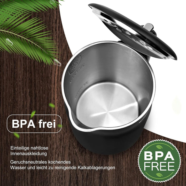 Bear 1.7L 304 Edelstahl Mit 11 Temperaturen Wasserkocher,1800w Trockenaufschutz, Doppelter Verbrühun