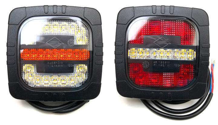 MelTruck® LED Positionsleuchte mit Blinker + Rückleuchte E9 für Anhänger Traktor Schlepper SET