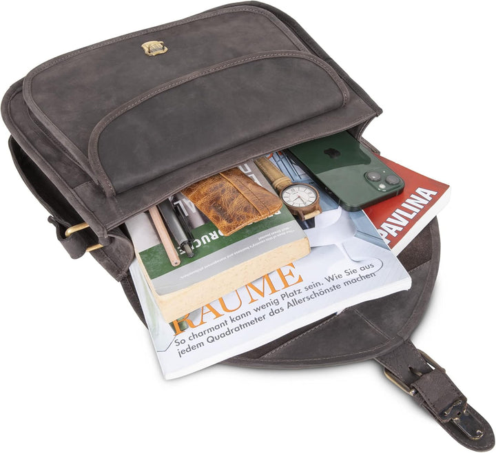 LEABAGS Leder Handtasche Damen I Premium Echtleder Umhängetasche I Damen Schultertasche I Damentasch