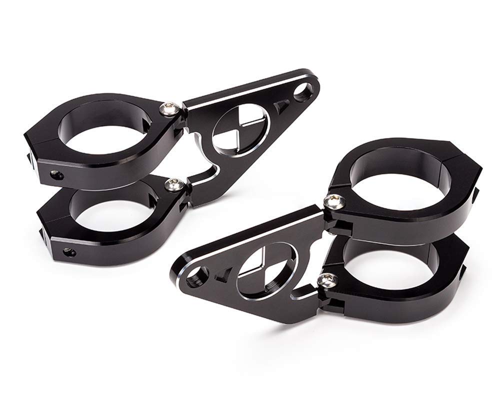Motorrad Scheinwerfer-Halter Passend Für BMW Cafe Racer Projekt - Schwarz, 36-37mm, 36-37mm