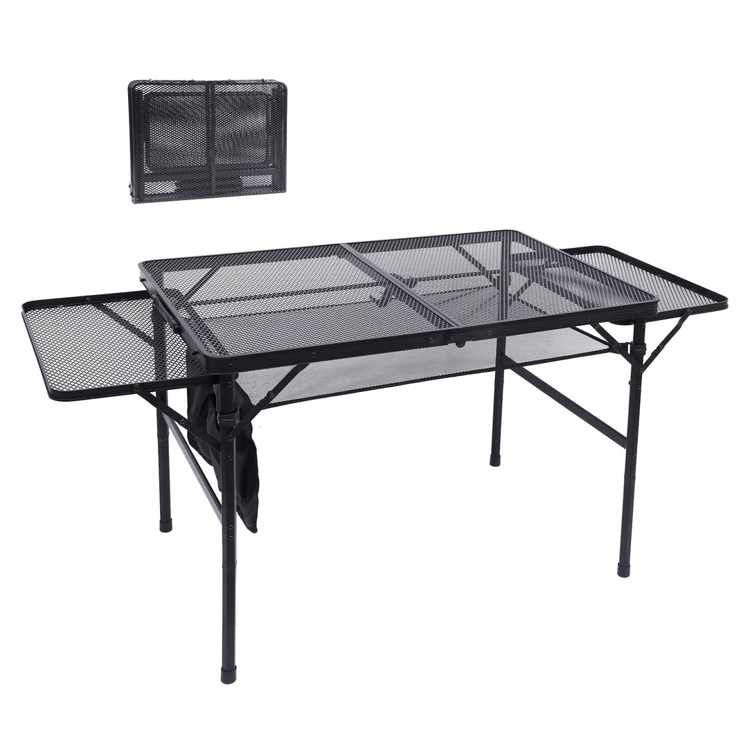 Nice C Campingtisch, Tisch für Grill, Klapptisch Campingtisch, Kartentisch Verstellbare Höhe & Breit