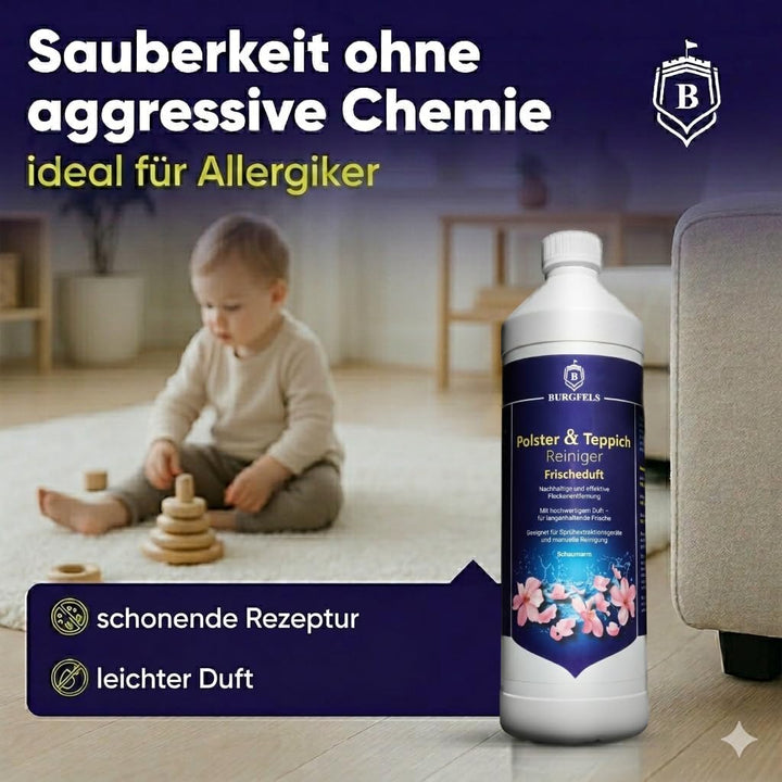 Polsterreiniger Waschsauger Reinigungsset mit Mikrofasertuch [Frischeduft] Teppichreiniger Mittel, T