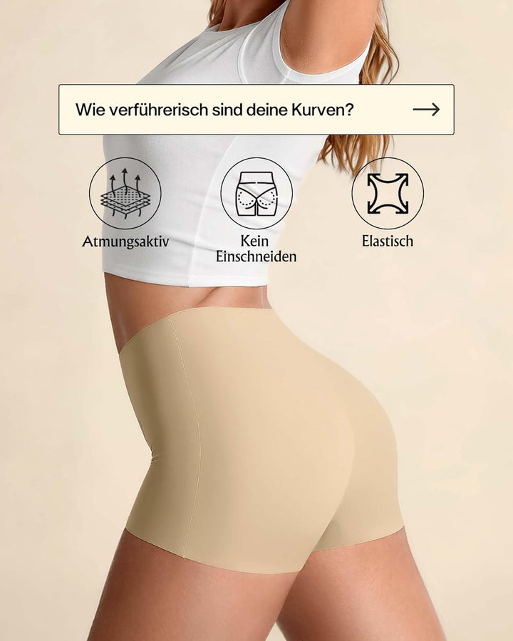 SHARICCA Boxershorts Damen Nahtlos Shorts Radlerhose Unterhose Hotpants Kurze Hose Hohe Taille Boxer