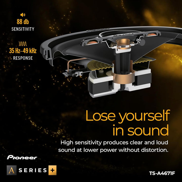 Pioneer TS-A4671F 4 x 6" 4-Weg-Koaxial-Lautsprecher Set mit 2 Lautsprechern (je 210 W max., 30 W Sin