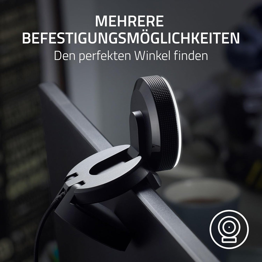Razer Kiyo - Streaming-Kamera mit Ring-Beleuchtung (USB Webcam, HD-Video 720p, 60 FPS, kompatibel mi