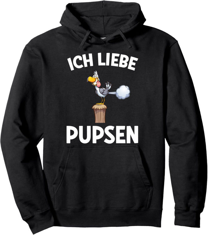 Ich Liebe Pupsen Möwe Lustiges Furzen Pups Pullover Hoodie