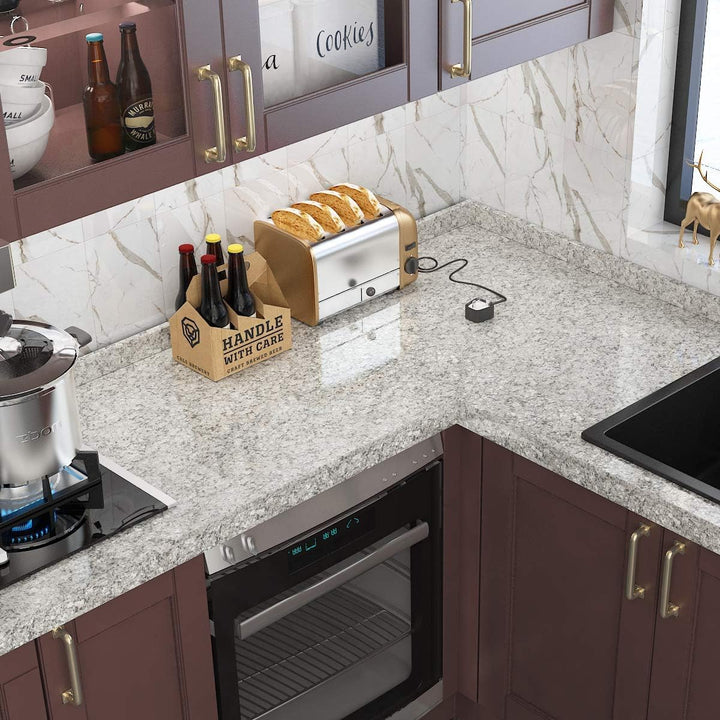 Livelynine 5M X 60 CM Breit Klebefolie Möbel Marmor Folie Selbstklebend Granit Deko folie für Tisch
