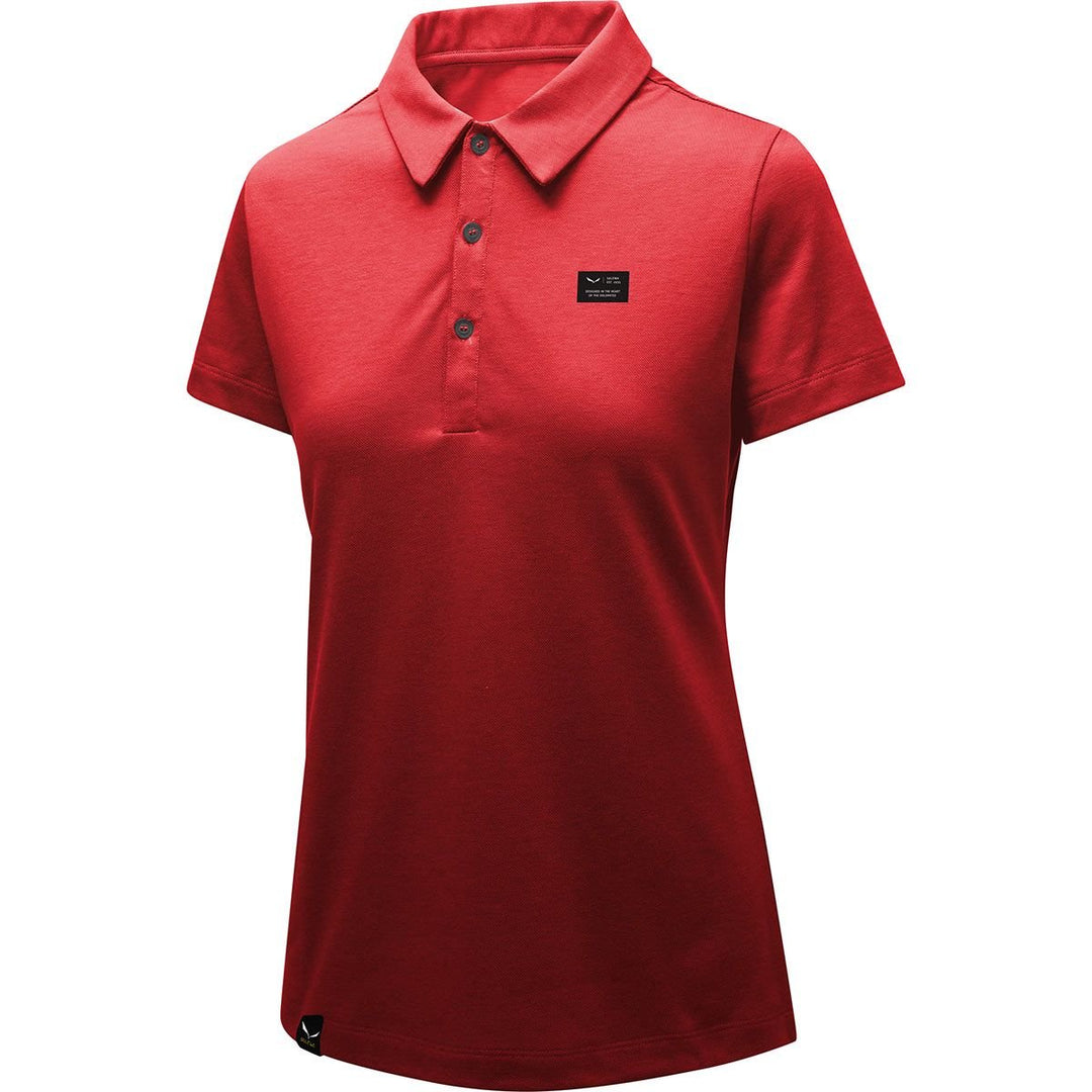 Salewa Damen Dri-Release W S/S Polo Poloshirts, Papavero