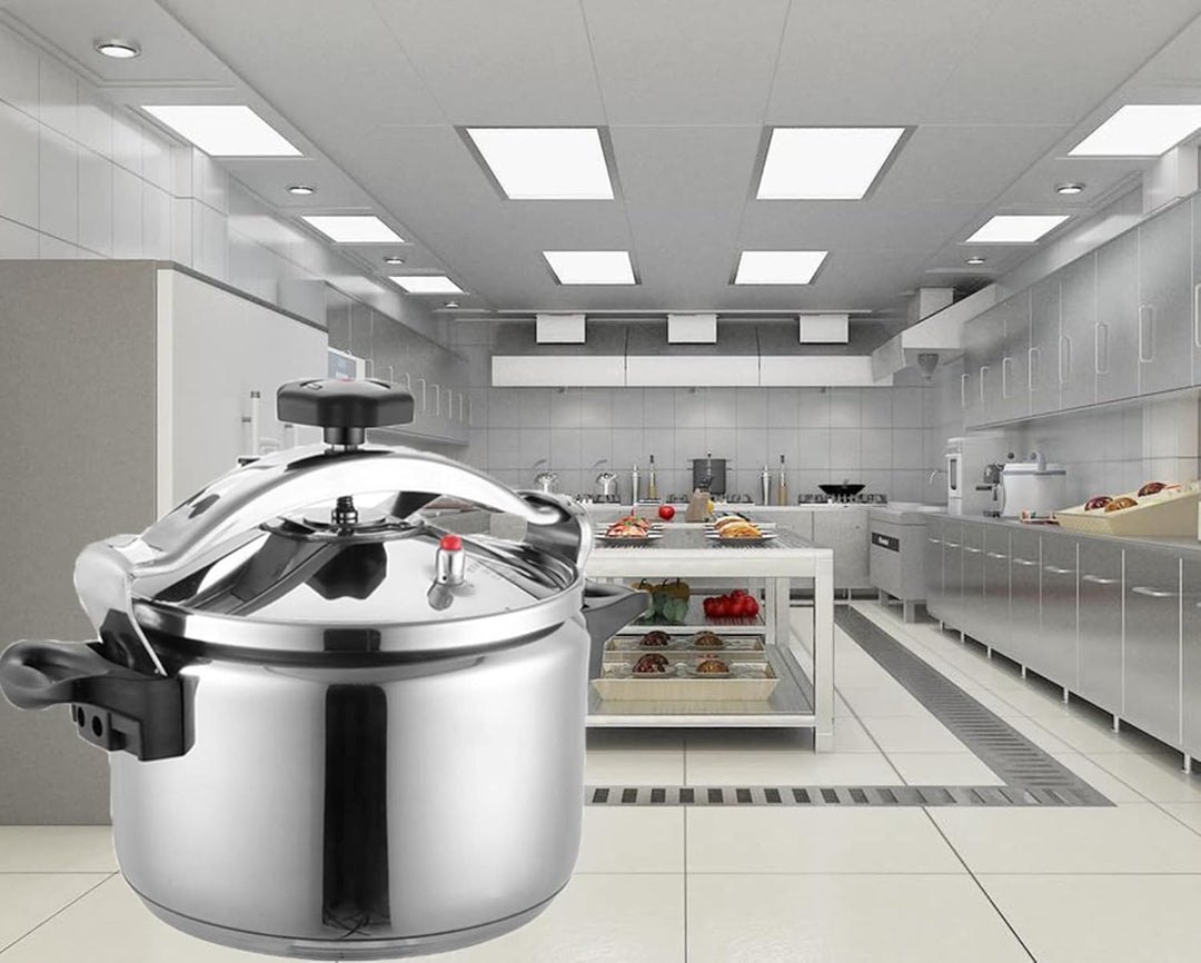 Edelstahl-Schnellkochtopf mit grossem Fassungsvermögen, gewerblicher Pressure Cooker,11L Herdplatte
