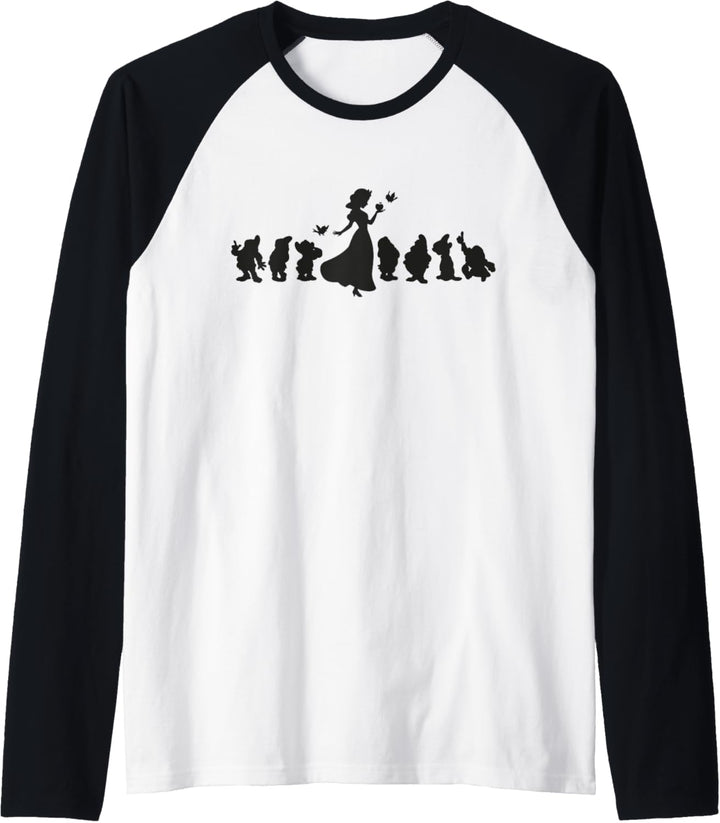 Disney Snow White and The Seven Dwarfs Silhouettes Raglan