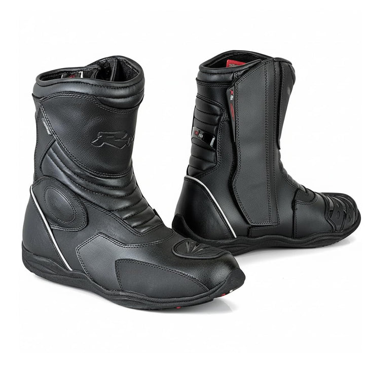 BI ESSE - Motorradstiefel Enduro Touring Echtleder wasserdicht 46 EU Schwarz, 46 EU Schwarz