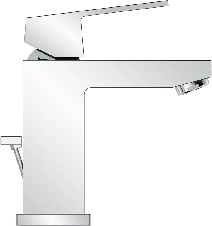 GROHE Eurocube - Einhand-Waschtischarmatur (S-Size, mit Zugstange, Einlochmontage),chrom, 23127000 S