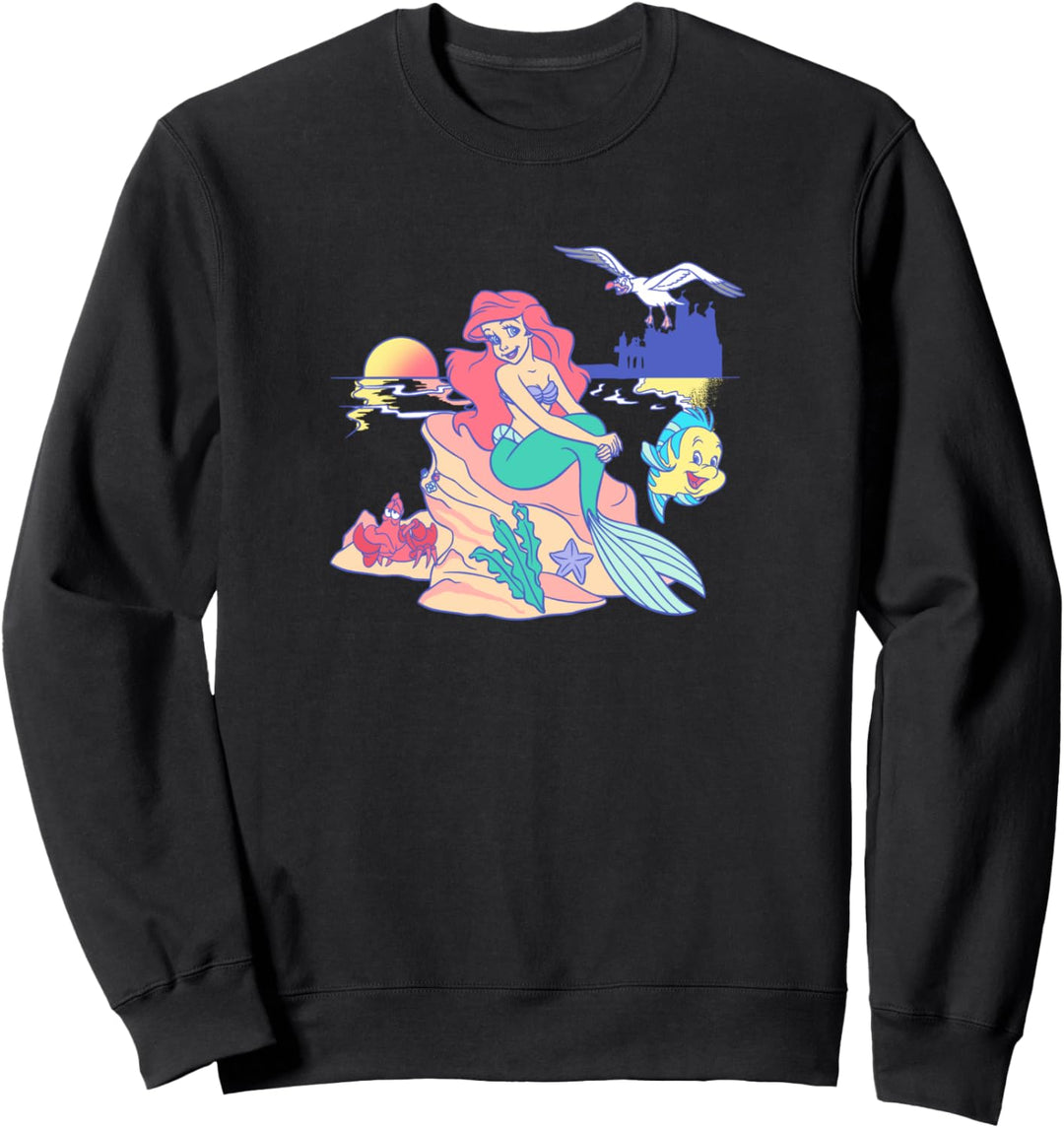 Disney The Little Mermaid Group Shot Sunset Sweatshirt