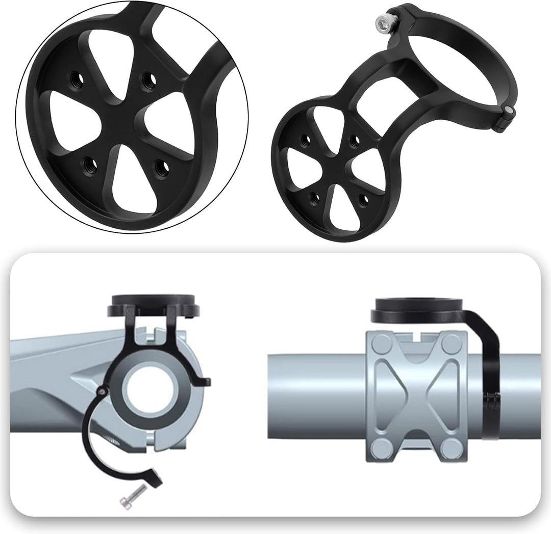 ECSiNG 1PC Fahrrad Lenkercomputerhalterung für 31,8mm Lenker Kompatibel mit Garmin Edge Kompatibel m