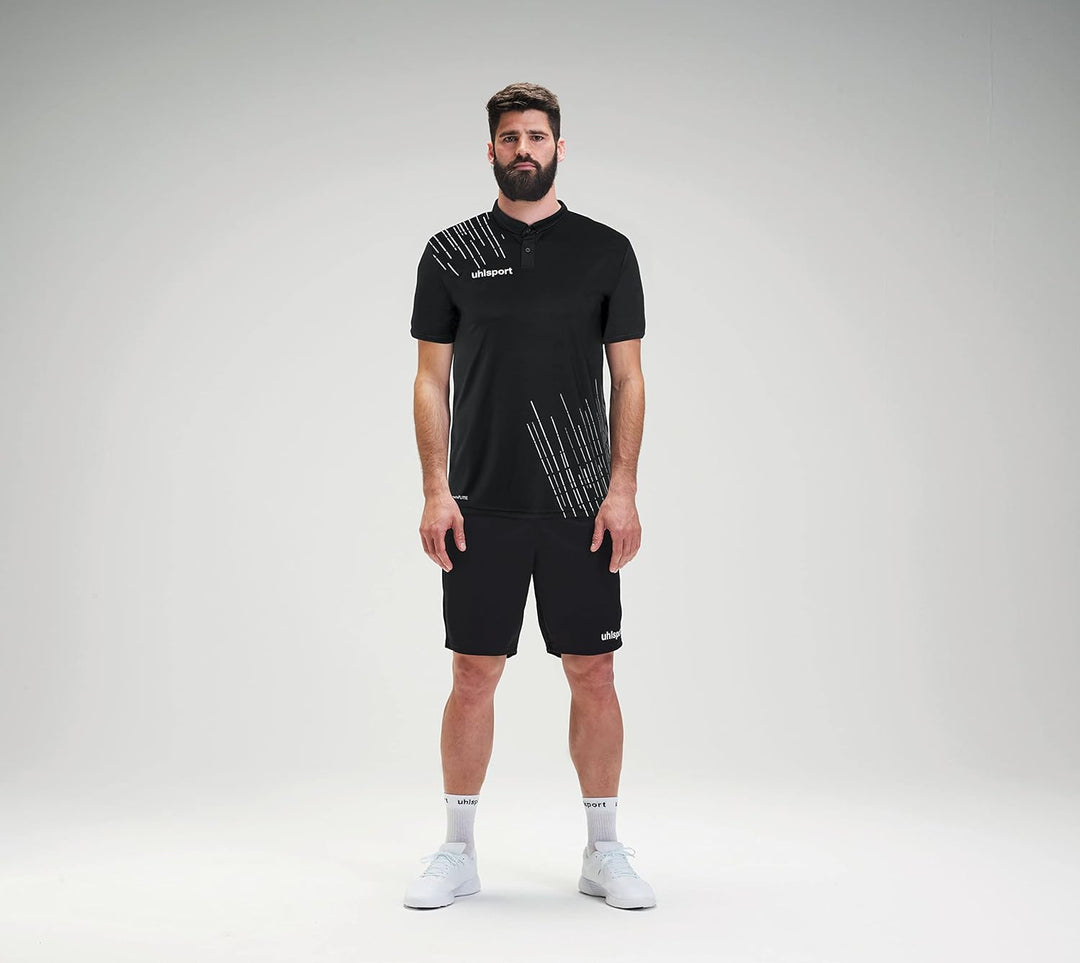 uhlsport Herren Sport-Polo M Schwarz/Weiss, M Schwarz/Weiss