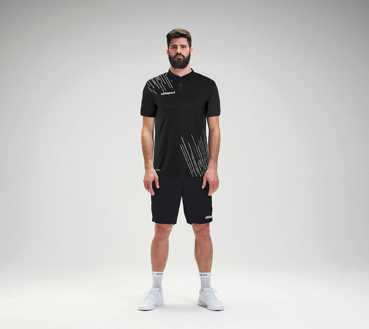 uhlsport Herren Sport-Polo M Schwarz/Weiss, M Schwarz/Weiss