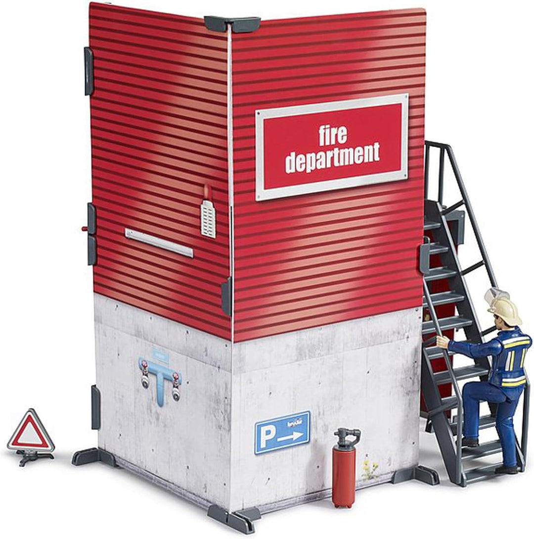 Bruder BWorld Brandweerkazerne met brandweerman