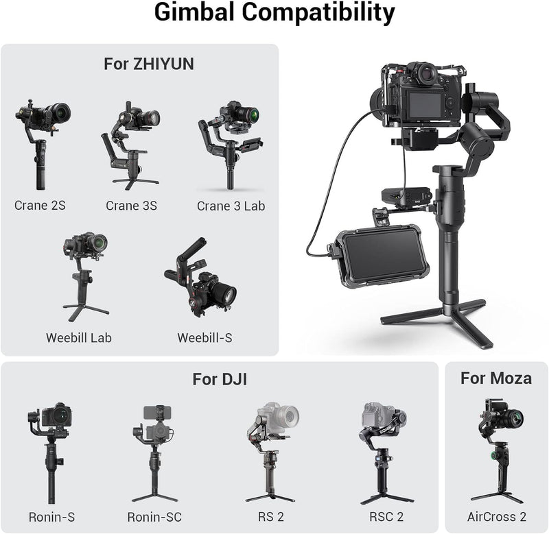 SMALLRIG Monitor Mount für DJI Ronin-S/Ronin-SC / RS2 / RSC2 und ZHIYUN Crane 2S / Crane 3 / 3S / WE