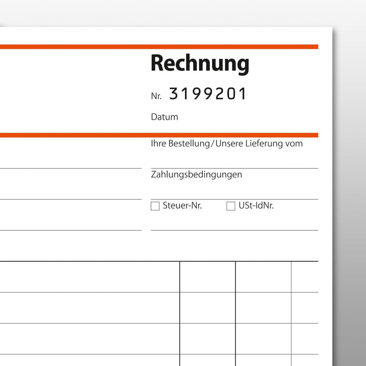 SIGEL SD131/5 Rechnungen fortlaufend nummeriert, A5, 2x50 Blatt, selbstdurchschreibend, 5er Pack