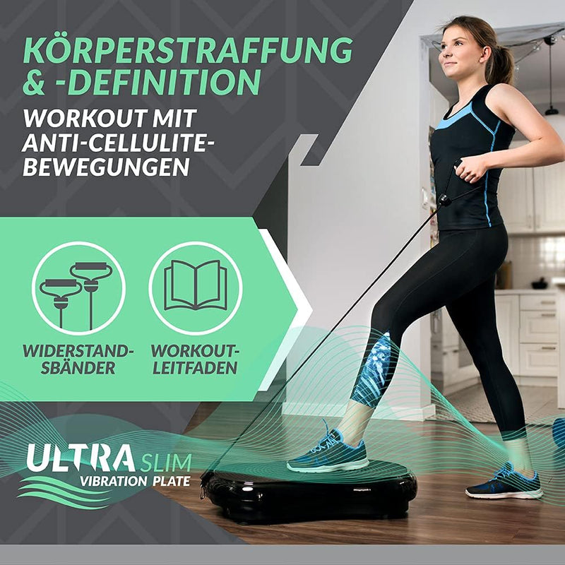 Bluefin Fitness Vibrationsplatte | Fettverbrennung, Muskelaufbau & Ganzkörpertraining | Kompaktes De