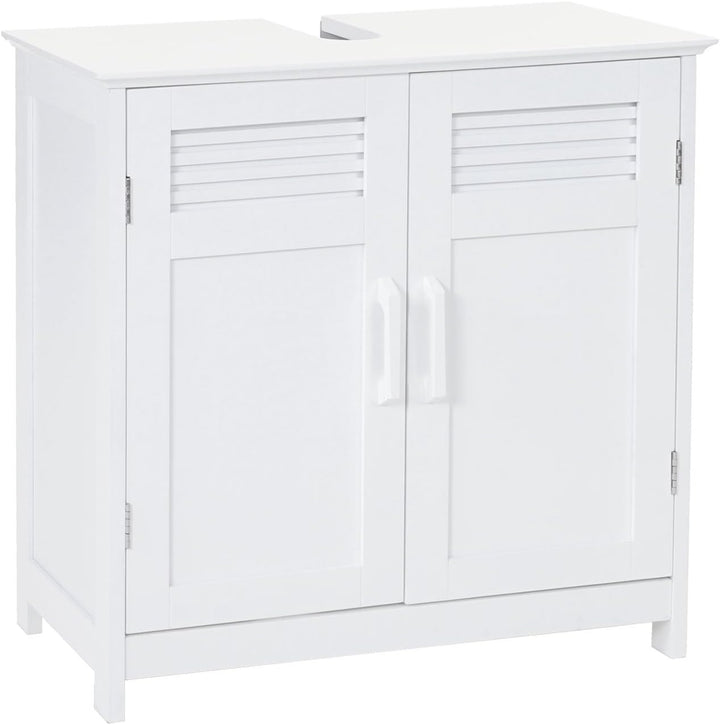 Mendler Waschbeckenunterschrank HWC-A85, Badschrank 60x60x30cm - weiss, Weiss