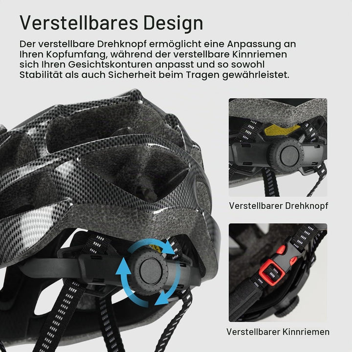 Favoto Fahrradhelm für Erwachsene Fahrrad Helmet mit Abnehmbarer Innenfutter Verstellbar Rennradhelm
