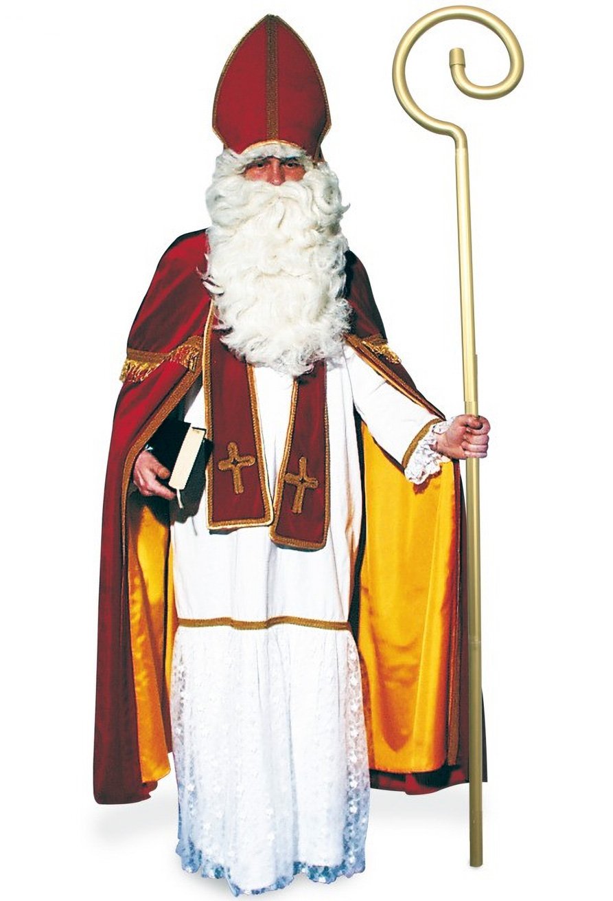 narrenwelt Bischof Kostüm SAMT 4tlg mit Kleid, Umhang, Schärpe und Hut / Mitra Einheitsgrösse Erwach