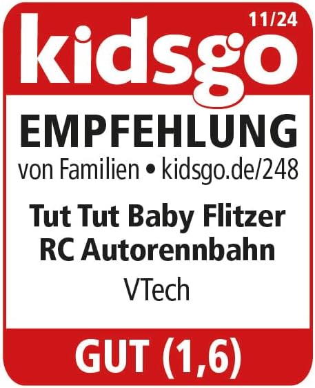 VTech Baby Tut Tut Baby Flitzer - RC Autorennbahn – Interaktives Spielset mit Rennwagen, Musik, span