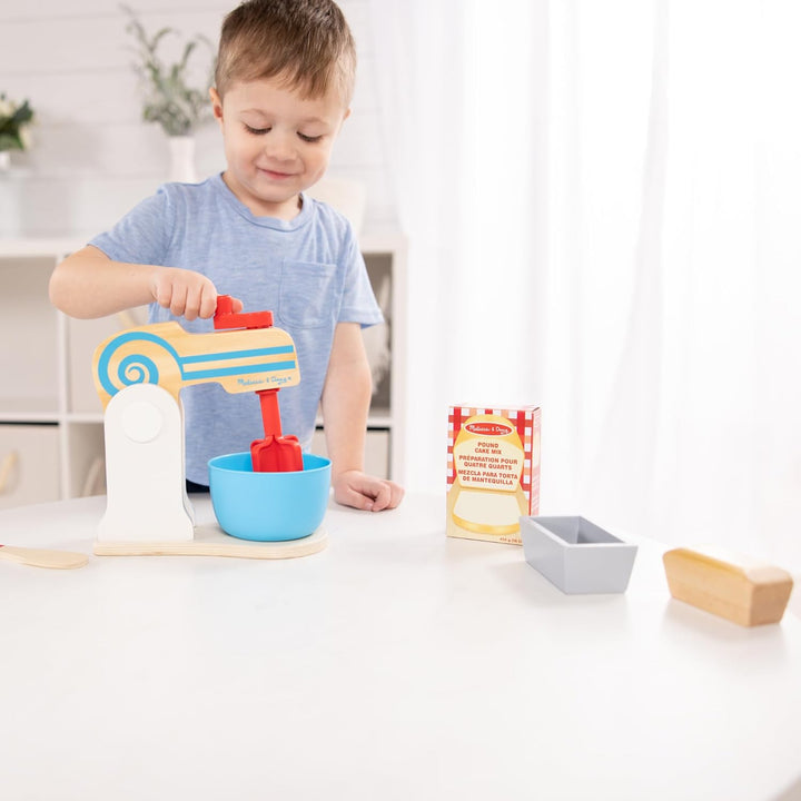 Melissa & Doug Kuchenmixer-Set aus Holz Mit nummeriertem Rad | Rollenspiel Spielzeug | Essen für Kin