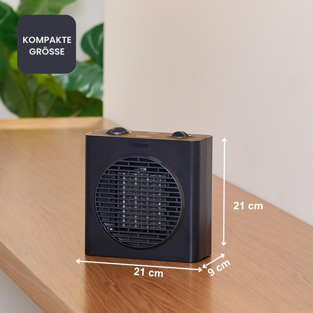 Black+Decker ES9460040B BXSH1500E Keramik-Heizlüfter, Schwarz 1500W | Kompakt, 1500W | Kompakt
