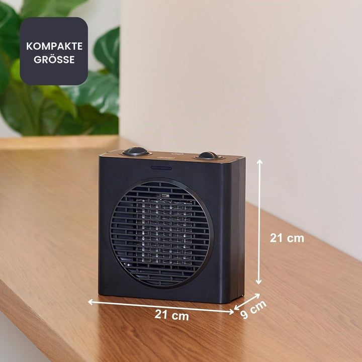 Black+Decker ES9460040B BXSH1500E Keramik-Heizlüfter, Schwarz 1500W | Kompakt, 1500W | Kompakt