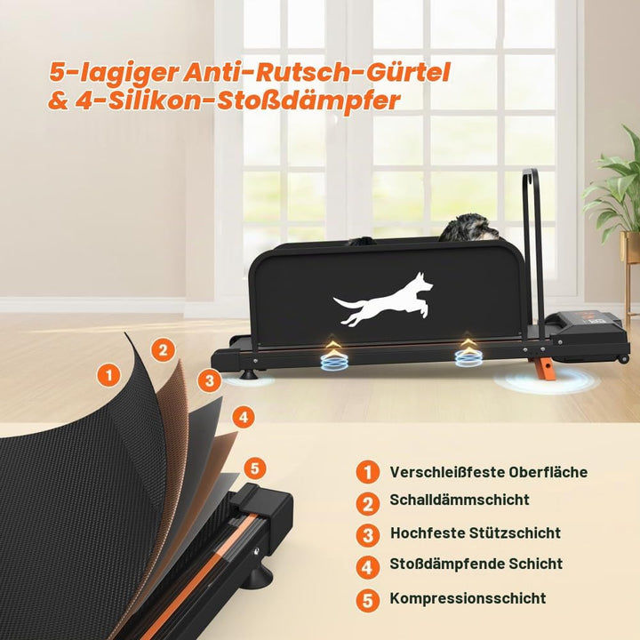 Smartes Ruhiges Hundelaufband Verstellbare Geschwindigkeit Sicher Für Kleine Mittelgrosse Hunde Haus