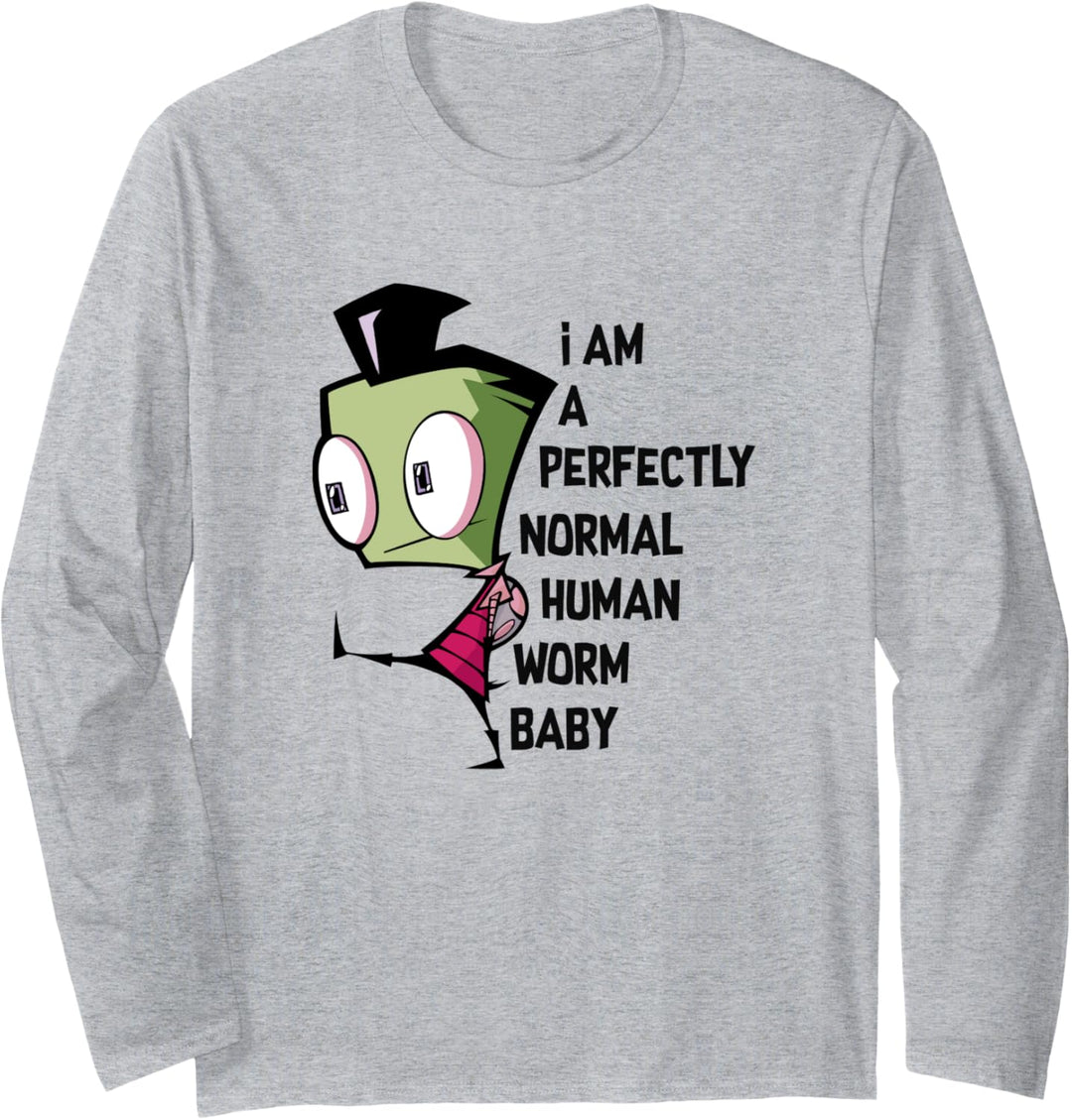 Invader Zim I'm A Perfectly Normal Human Worm Baby Langarmshirt