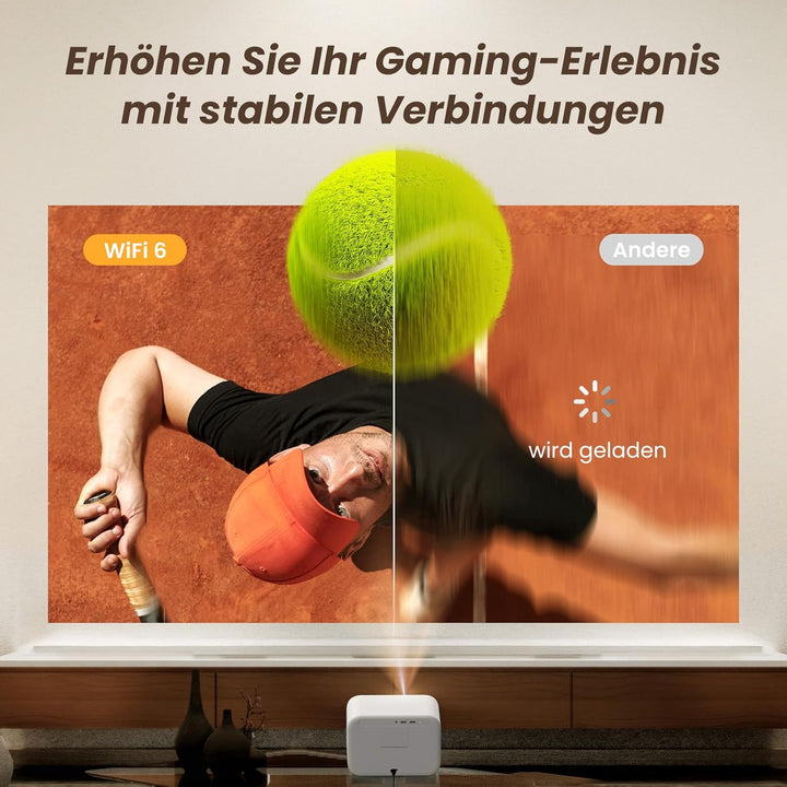 Beamer Sound by JBL, 700 ANSI 1080P Native Projektor, Yaber L2s Nahtloser Autofokus Smart Beamer, Vi