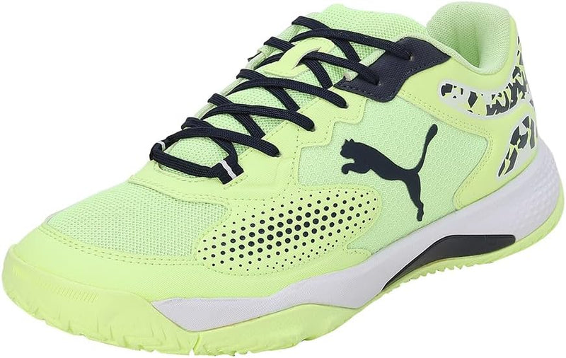 PUMA Herren Solarcourt RCT Fussballschuh 39 EU Fast Yellow Puma Navy Puma White, 39 EU Fast Yellow P