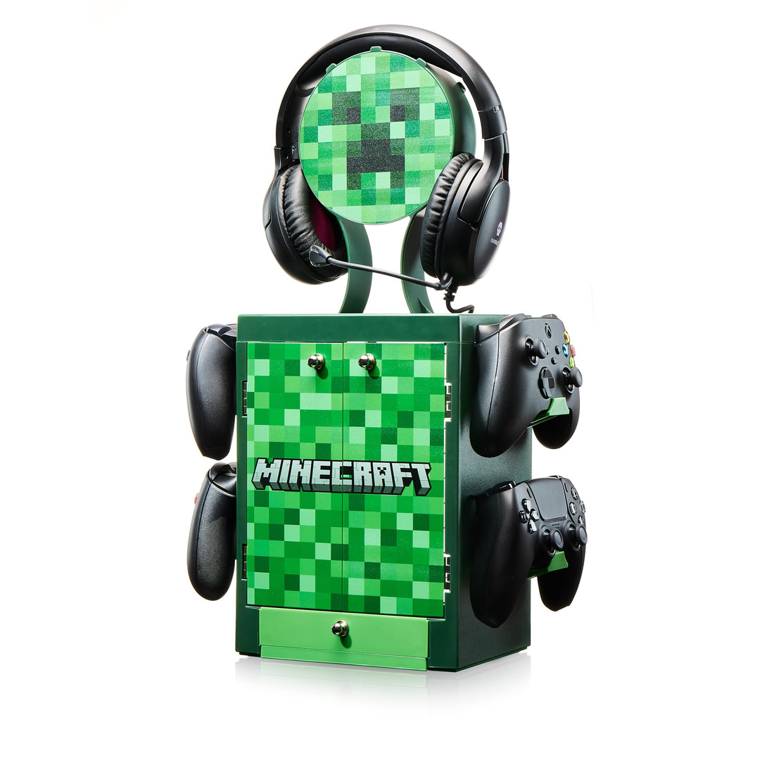 Numskull Offizieller Minecraft Creeper Gaming-Schrank Controller-Halter &amp; Headset-Ständer für PS5, X