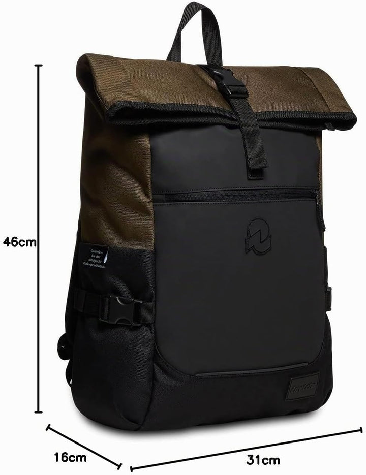 INVICTA ACT FOLD Rucksack aus nachhaltigem Stoff, Praktisch &amp; Unisex Leicht, kompakt, mit Laptopfach