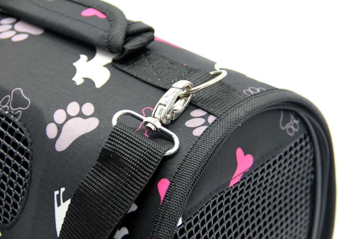 BPS Transporttasche für Haustiere, Hunde, Katzen, Tiere, 3 Grössen S/M/L zur Auswahl (L, Schwarz) BP