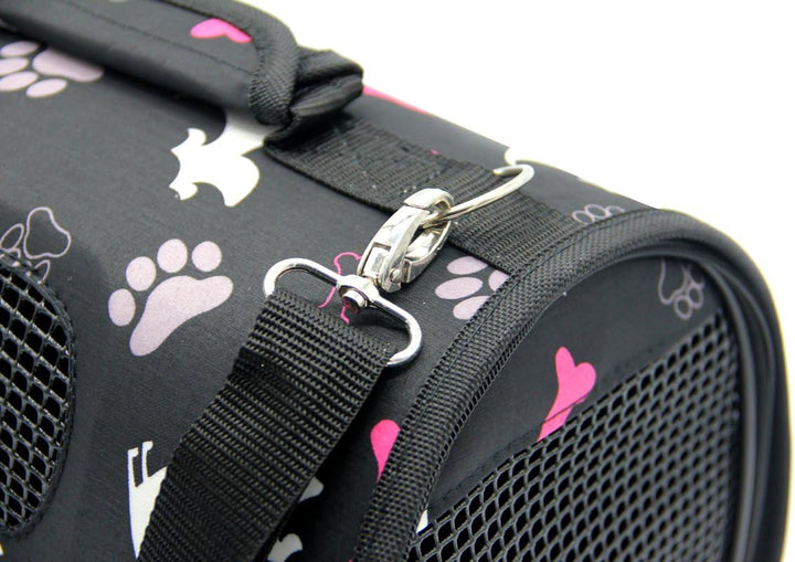 BPS Transporttasche für Haustiere, Hunde, Katzen, Tiere, 3 Grössen S/M/L zur Auswahl (L, Schwarz) BP