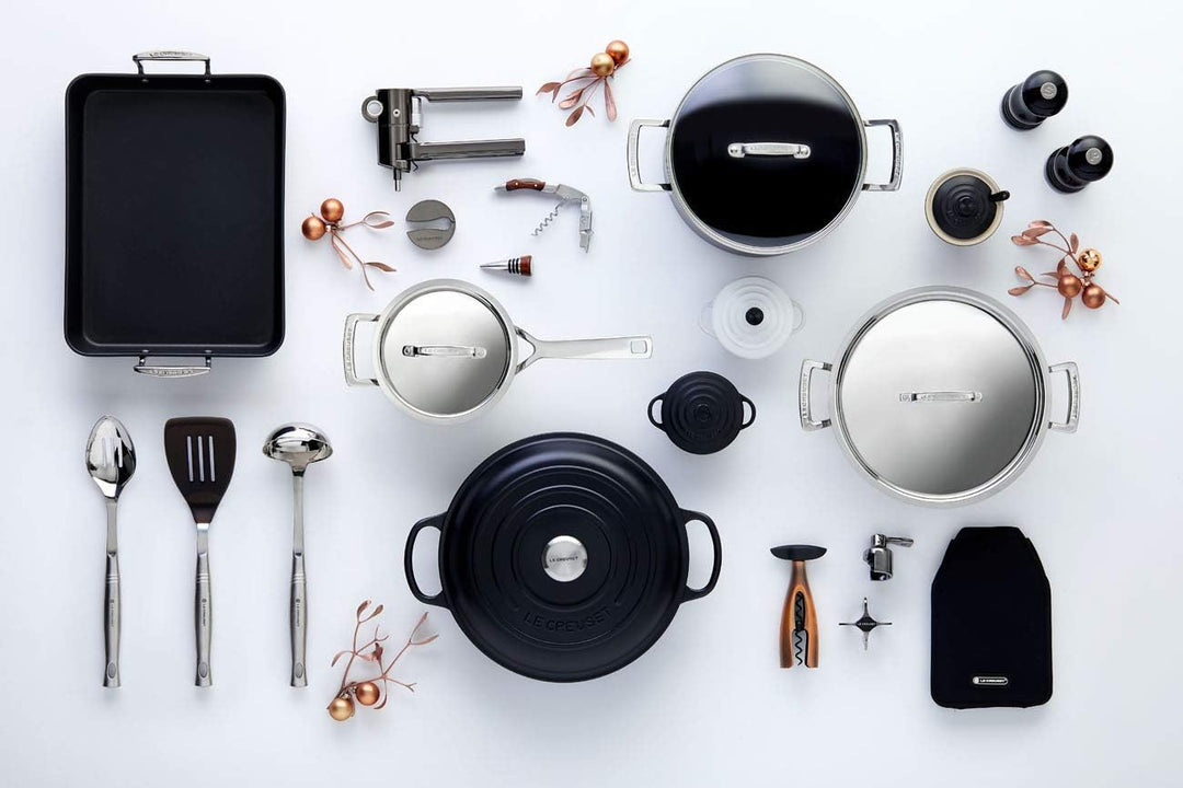 Le Creuset Aluminium-Antihaft Fleischtopf mit Glasdeckel, Ø 28 cm, Für alle Herdarten inkl. Induktio
